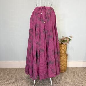 Stunning vintage y2k fairy tie dyed pink prairie peasant skirt